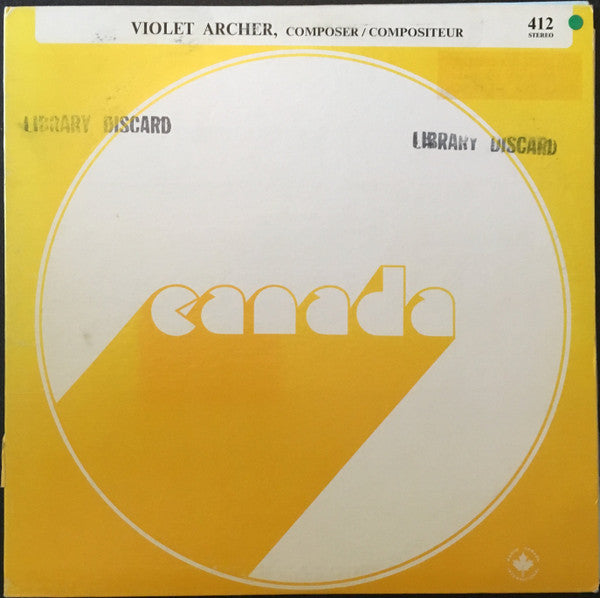 Archer / Brodie / Brough / Vescovo / Campbell / Saarinen - Violet Archer Composer (Vinyle Usagé)