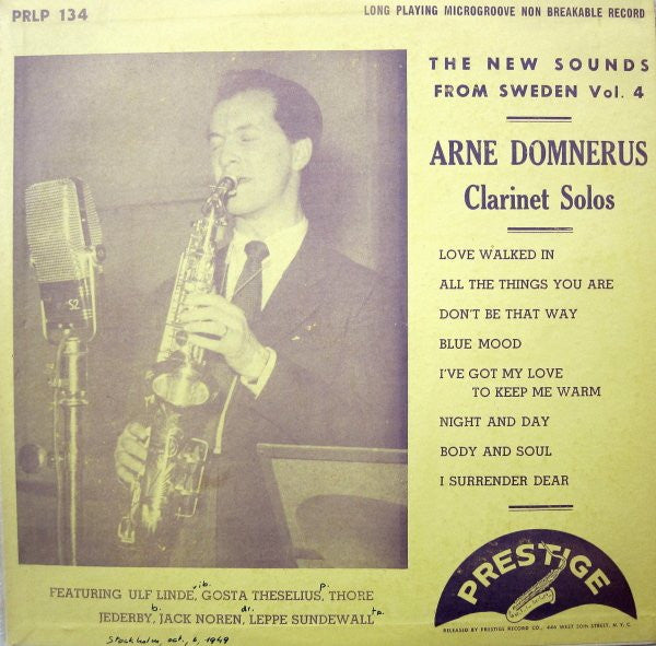 Arne Domnerus - Arne Domnerus Clarinet Solos (Vinyle Usagé)