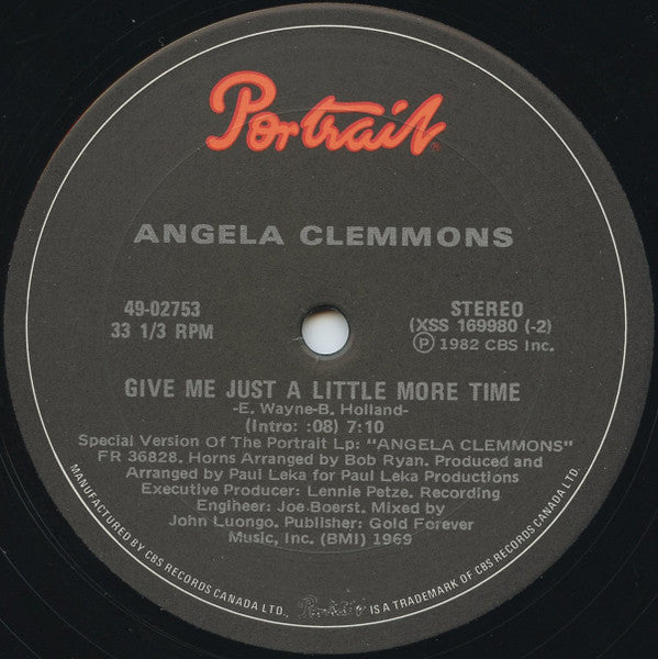 Angela Clemmons - Give Me Just A Little More Time (Vinyle Usagé)