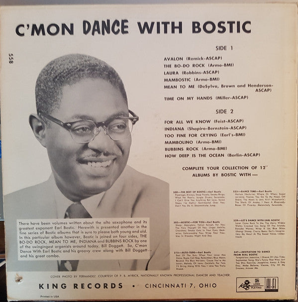 Earl Bostic - C'mon Dance With Earl Bostic (Vinyle Usagé)