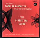 Various - High Fidelity Popular Favorites Vocals And Instrumentals In Full Dimensional Sound (Vinyle Usagé)