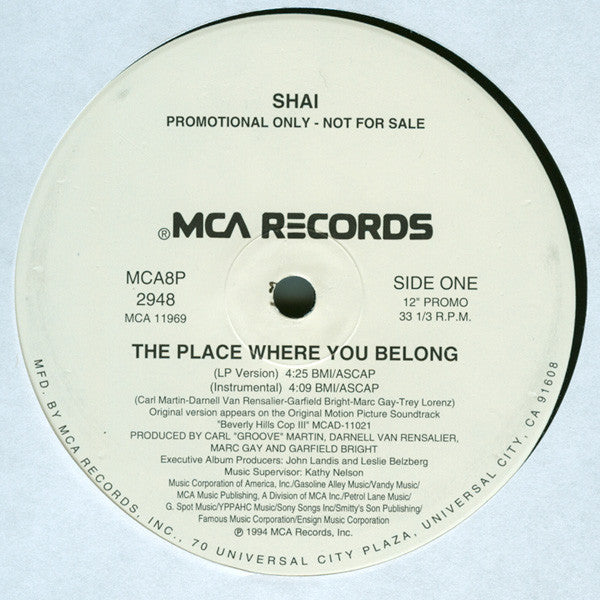 Shai  - The Place Where You Belong (Vinyle Usagé)