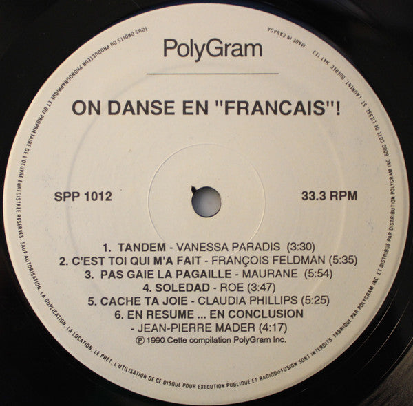 Various - On Danse En Francais (Vinyle Usagé)