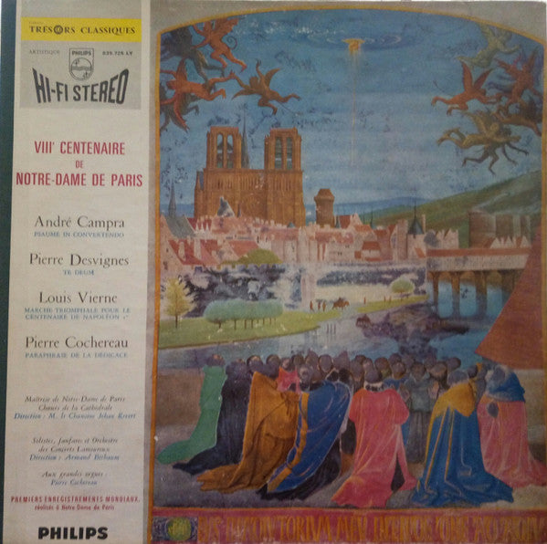 Campra / Desvignes / Vierne / Cochereau / Revert / Birbaum - VIII Centenaire de Notre Dame De Paris (Vinyle Usagé)