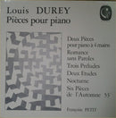 Durey / Petit - Pieces pour Piano (Vinyle Usagé)