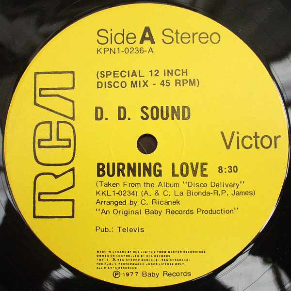 DD Sound - Burning Love (Vinyle Usagé)