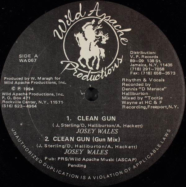 Josey Wales - Clean Gun (Vinyle Usagé)