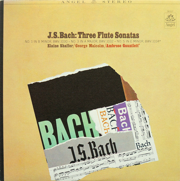 Bach / Shaffer / Malcolm / Gauntlett - Three Flute Sonatas (Vinyle Usagé)