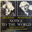 Albert Einstein / Bertrand Russell - Notice To The World Renounce War Or Perish: World Peace Or Universal Death! (Vinyle Usagé)