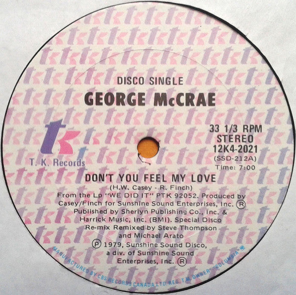 George McCrae - Dont You Feel My Love (Vinyle Usagé)