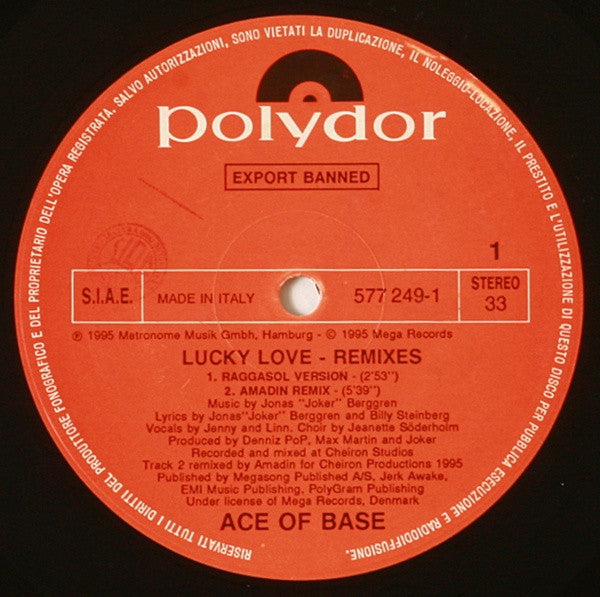 Ace Of Base - Lucky Love (Remixes) (Vinyle Usagé)