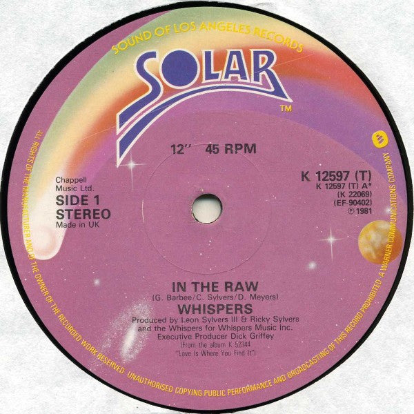 Whispers - In The Raw (Vinyle Usagé)