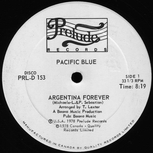 Pacific Blue - Argentina Forever (Vinyle Usagé)
