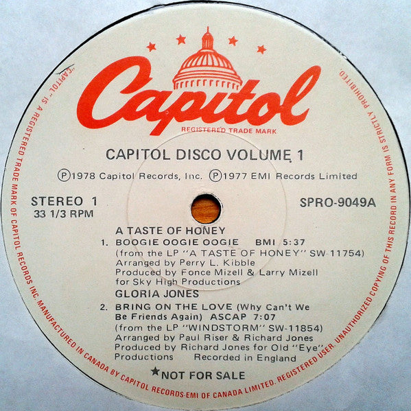 Various - Capitol Disco Volume 1 (Vinyle Usagé)