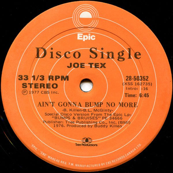 Joe Tex - Aint Gonna Bump No More (Vinyle Usagé)