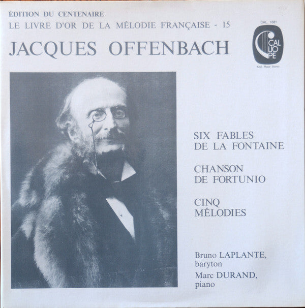 Offenbach / Laplante / Durand - Six Fables de La Fontaine / Cinq Melodies (Vinyle Usagé)