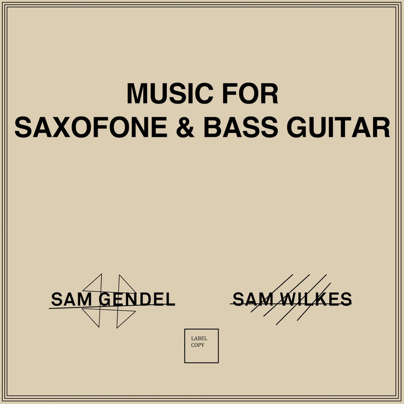 Sam Gendel / Sam Wilkes - Music For Saxofone And Bass Guitar (Vinyle Neuf)