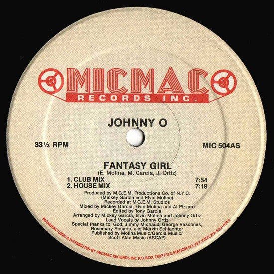 Johnny O - Fantasy Girl (Vinyle Usagé)