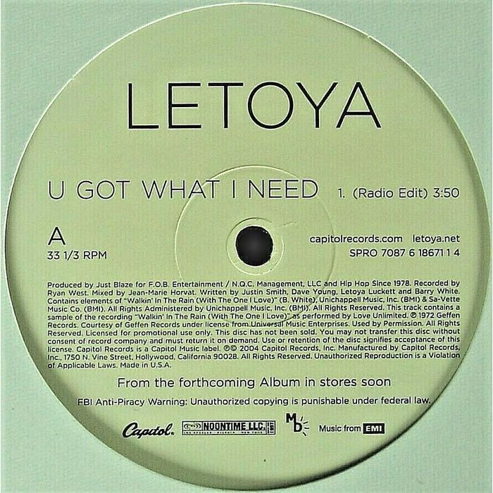 Letoya - U Got What I Need (Vinyle Usagé)