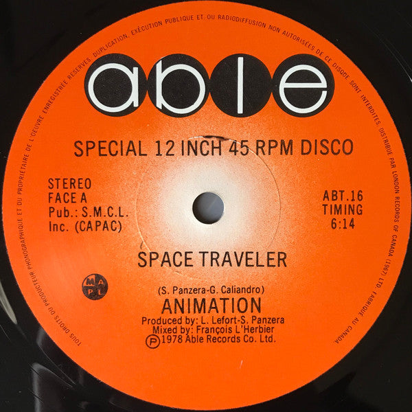 Animation - Space Traveler (Vinyle Usagé)