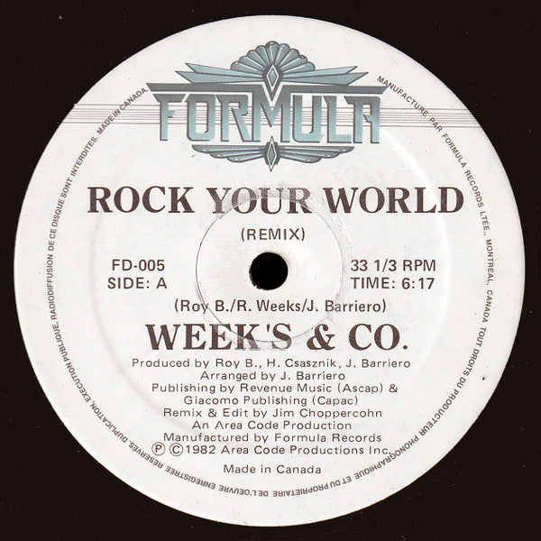 Weeks and Co - Rock Your World (Vinyle Usagé)