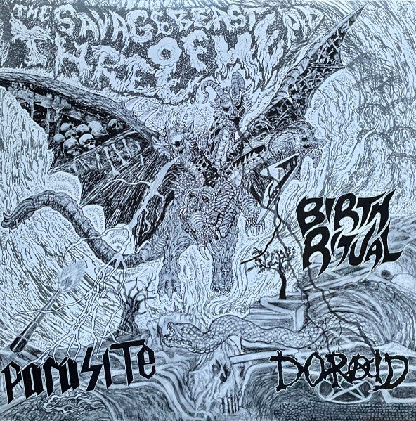 Doraid / Birth Ritual / Parasite - The Savage Beast Of Three Head (Vinyle Usagé)
