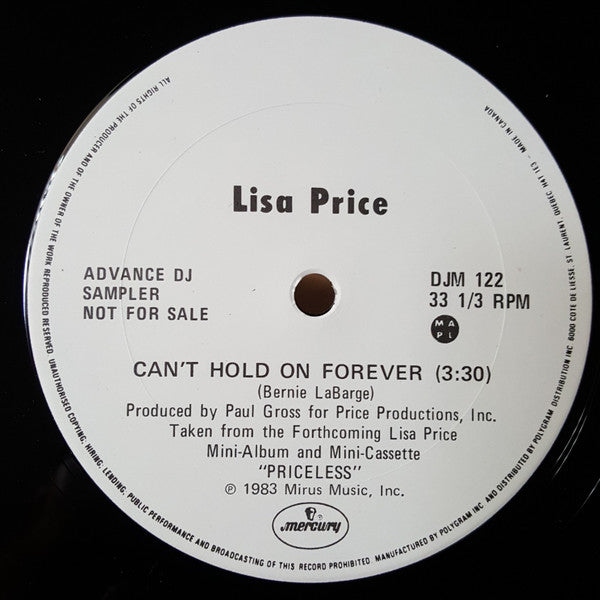 Lisa Price - Cant Hold On Forever (Vinyle Usagé)