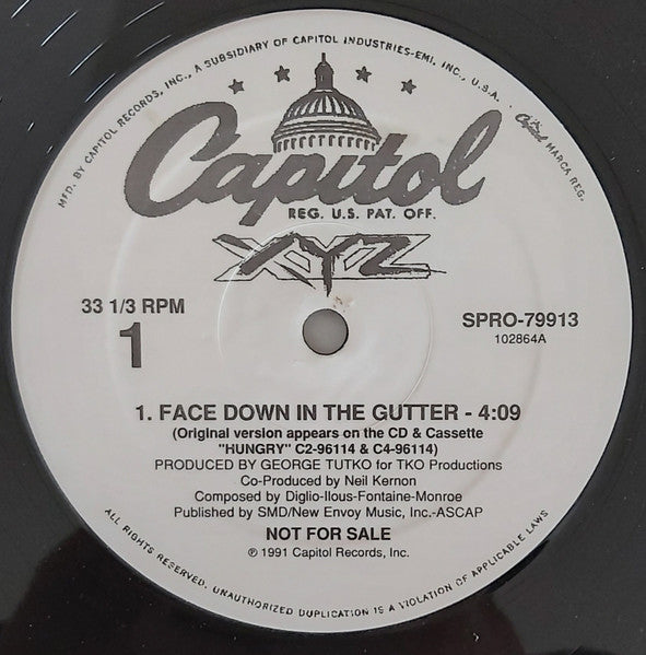 XYZ - Face Down In The Gutter (Vinyle Usagé)