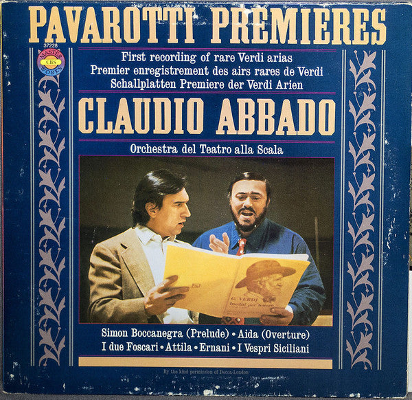 Verdi / Abbado / Pavarotti - Pavarotti Premieres (Vinyle Usagé)