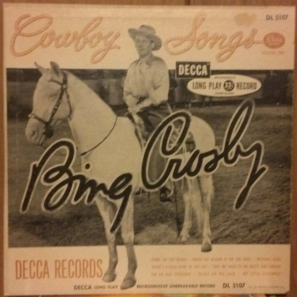 Bing Crosby - Cowboy Songs Vol 1 (Vinyle Usagé)