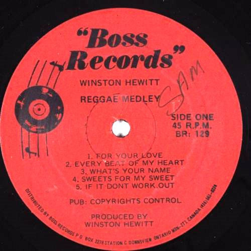 Winston Hewitt - Reggae Medley (Vinyle Usagé)