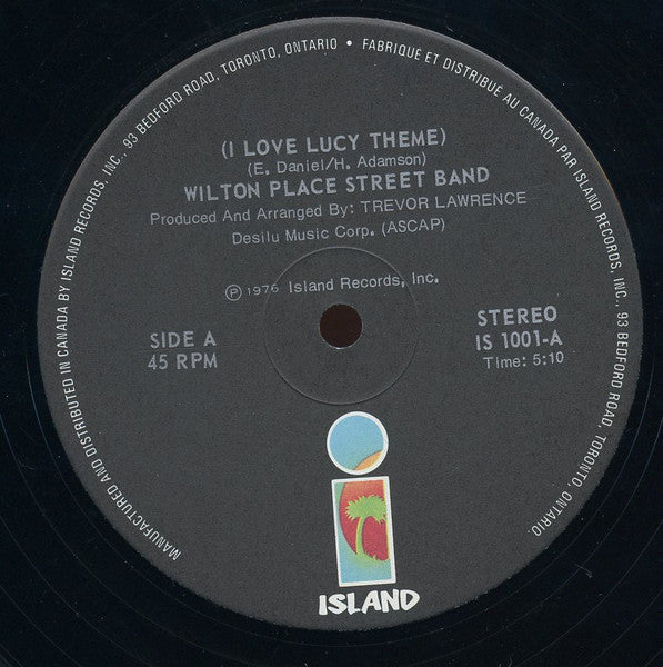 Wilton Place Street Band - Disco Lucy (I Love Lucy Theme) (Vinyle Usagé)