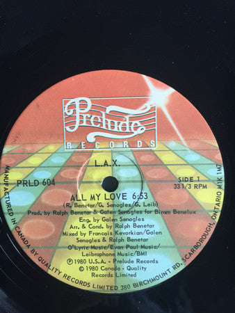 LAX - All My Love (Vinyle Usagé)