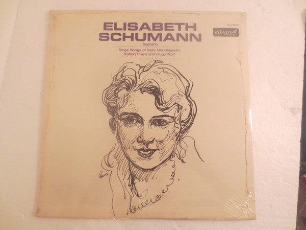 Various / Schumann E - Elisabeth Schumann Soprano Sings Songs of Felix Mendelssohn Robert Franz And Hugo Wolf (Vinyle Usagé)