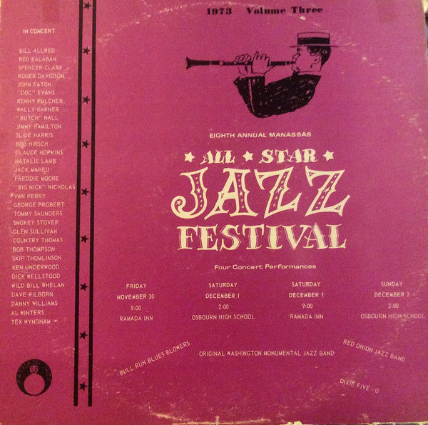 Various - Eighth Annual Manassas All Star Jazz Festival (Volume Three) (Vinyle Usagé)