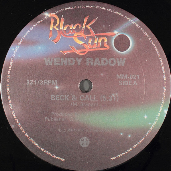 Wendy Radow - Beck And Call / Hold Your Horses (Vinyle Usagé)