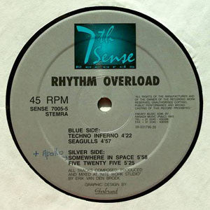 Rhythm Overload - Techno Inferno / Somewhere In Space (Vinyle Usagé)