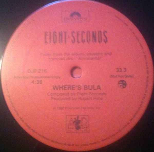 Eight Seconds - Wheres Bula (Vinyle Usagé)