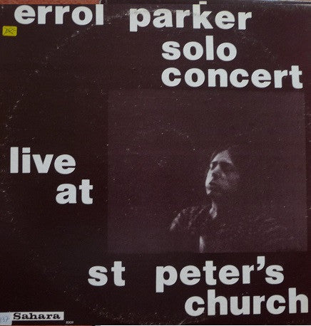 Errol Parker - Solo Concert Live At St Peters Church (Vinyle Usagé)