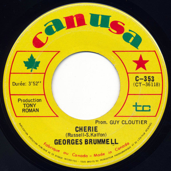 George Brummell - Cherie / Celui-la (45-Tours Usagé)