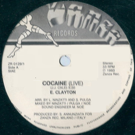 E Clayton / Area Code 605 - Cocaine (Live) / Stone Fox Chase (Vinyle Usagé)