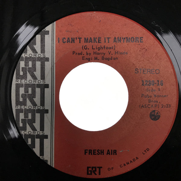 Fresh Air (14) - I Cant Make It Anymore (45-Tours Usagé)