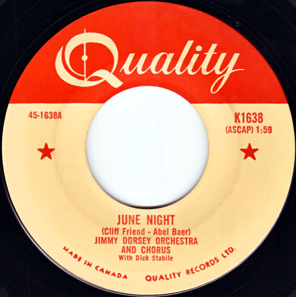 Jimmy Dorsey And His Orchestra - June Night / Jay Dees Boogie Woogie (45-Tours Usagé)