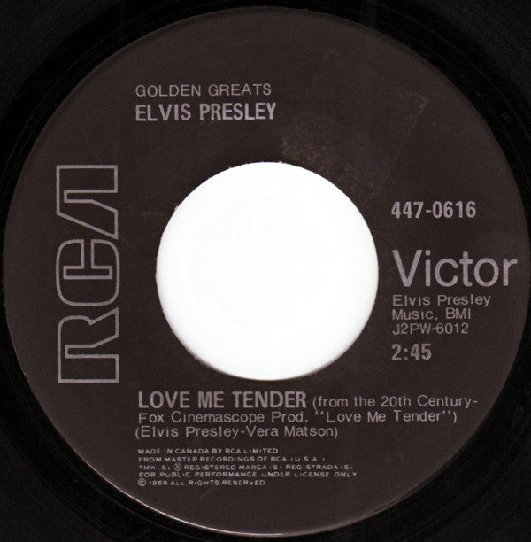 Elvis Presley - Love Me Tender / Anyway You Want Me (thats How I Will Be) (45-Tours Usagé)