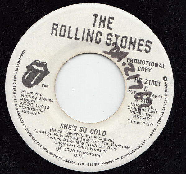 The Rolling Stones - Shes So Cold (45-Tours Usagé)