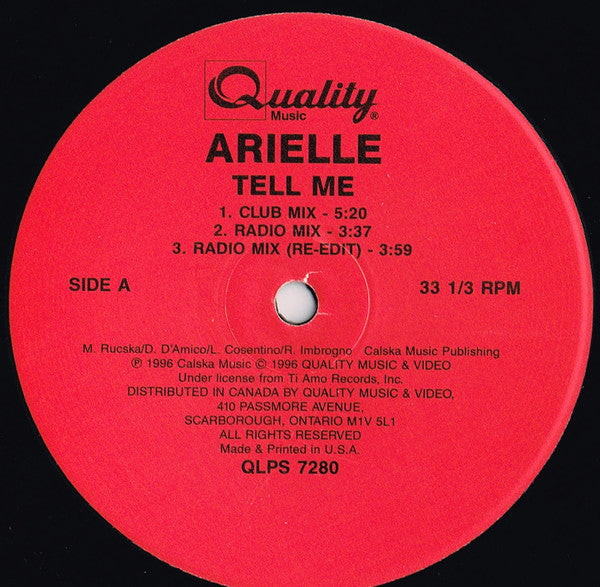 Arielle - Tell Me (Vinyle Usagé)