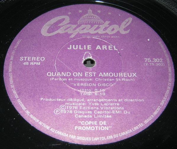 Julie Arel - Quand On Est Amoureux (Vinyle Usagé)