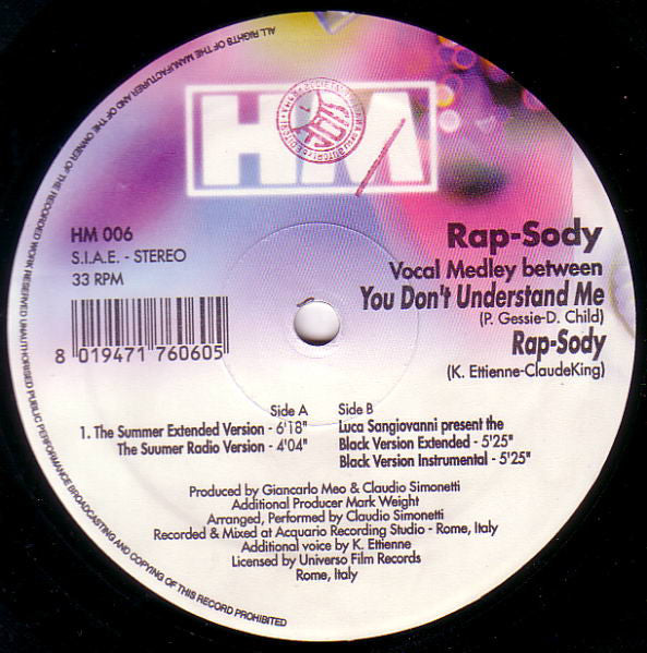 Rap Sody - You Dont Understand Me (Vinyle Usagé)