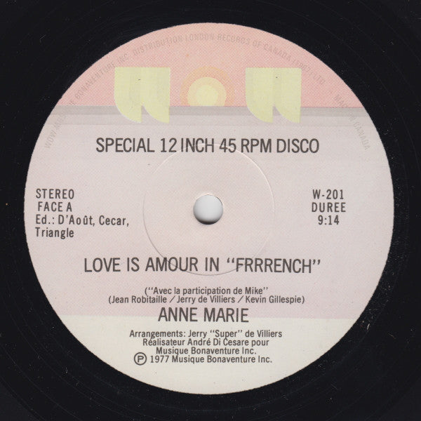 Anne Marie - Love is Amour in Frrrench (Vinyle Usagé)