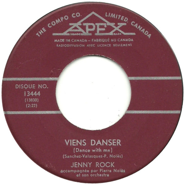 Jenny Rock - Viens Danser / Daddy (45-Tours Usagé)